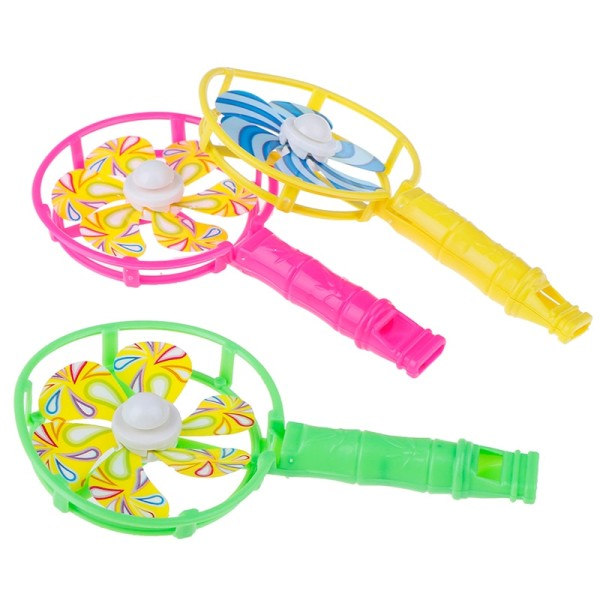 3 stk sett plast vindmølle plystring håndtak leker pinwheel cheerleading leke for barn barn