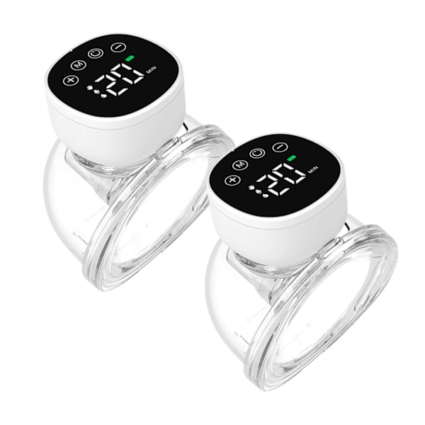 2 stykker Bærbare Bryst Pumme Håndfri Elektrisk Bryst Pumpe Silent Usynlig Bryst Pumpe 3 Tilstande 9 Sugningsniveauer 180ML Kapacitet