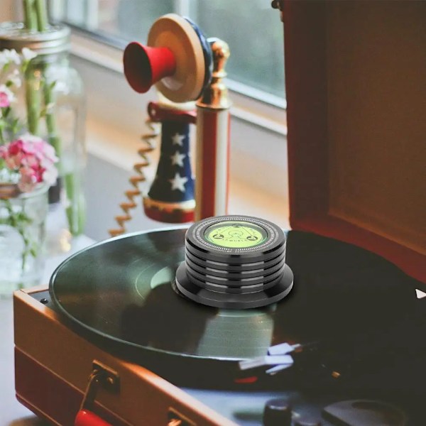 Universal Vinyl Plåt Skivspelare Aluminium Spelare Med Level Stabilisator Klämma Legering Vikt