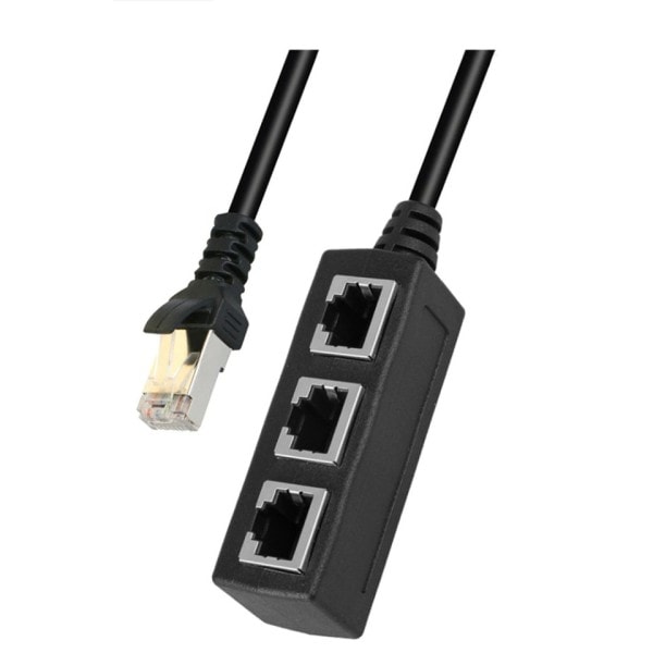 RJ45 Ethernet jakaja kaapeli 1 uros 3 naaras LAN Ethernet jakaja Cat5 Cat6 LAN Ethernet pistoke liitin