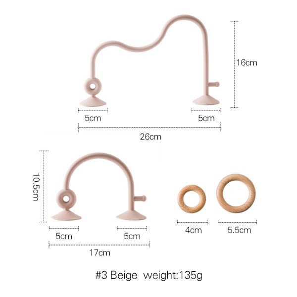 Baby tre ring myk silikon bitring leker barn bitbar BPA fri bitring
