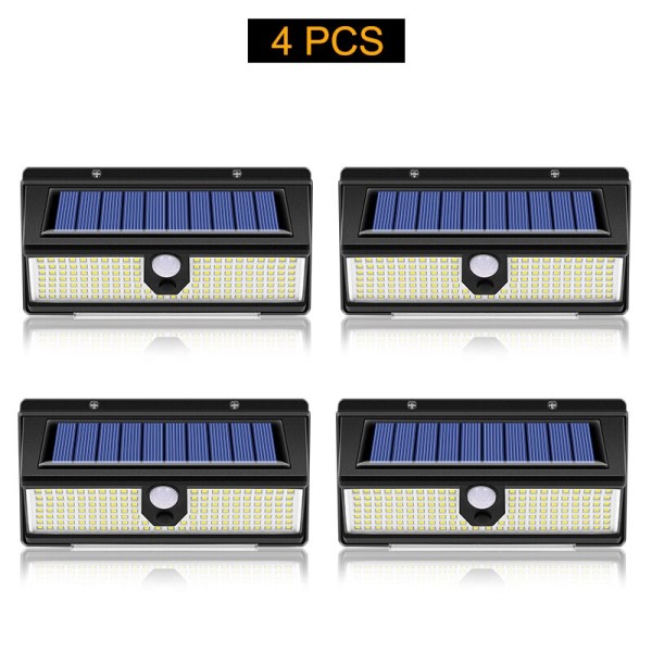 Utendørs Hage Dekorasjon190led Lys Med 4 Working Mode IP65 Vanntett Solar Motion Sensor Vegg Lampe