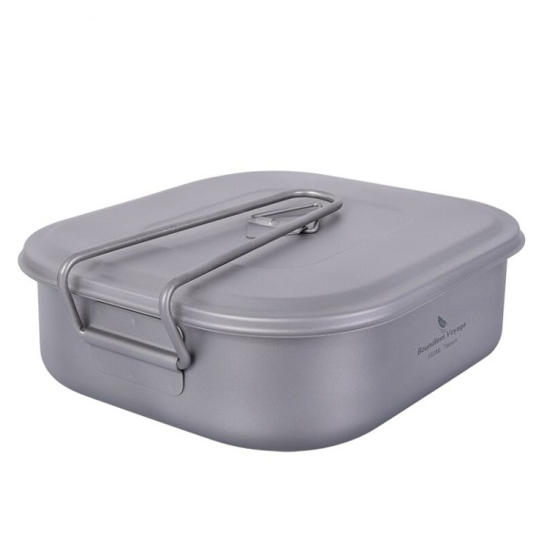 1000ml Militær Rodder Tin Titanium Frokost Box Camping Bento Box