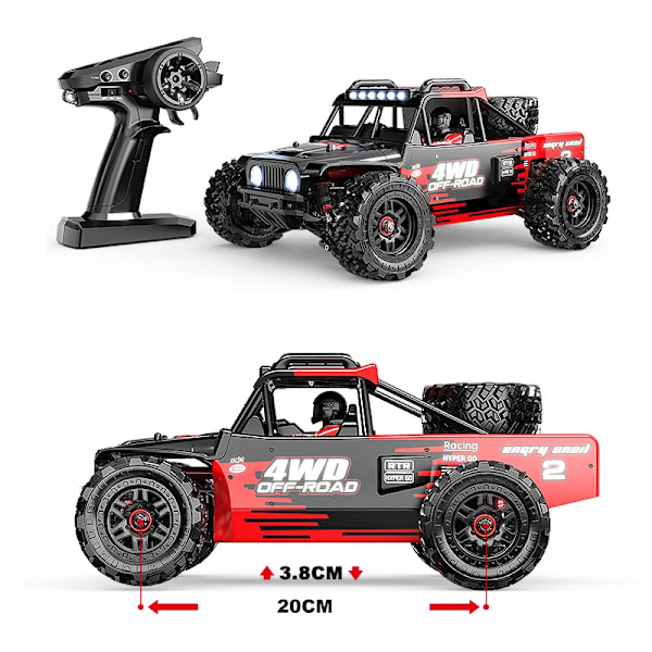 RC bil racing pickup børsteløs fjernbetjening kontrol bil 1/14 Off-road kørsel Højhastighed lastbil legetøj model