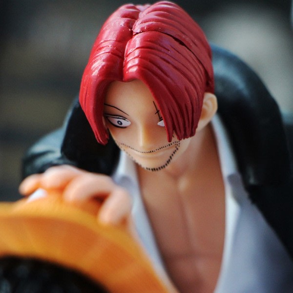 Ett stykke Figur Luffy Shanks Figurer Anime Action Leketøy Figurin Dekorasjon Ornament Samling