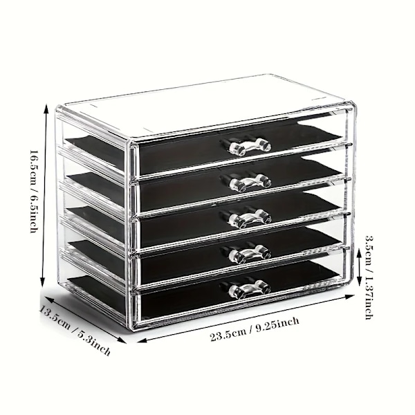 3/5Layer Acrylic Srawer Clear Office Organizer Srawer for Desk