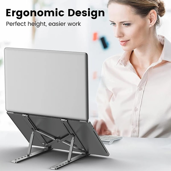 Aluminium legering Bærbar computer holder stativ justerbar foldbar bærbar til notebook computer beslag løftning køling holder skridsikker