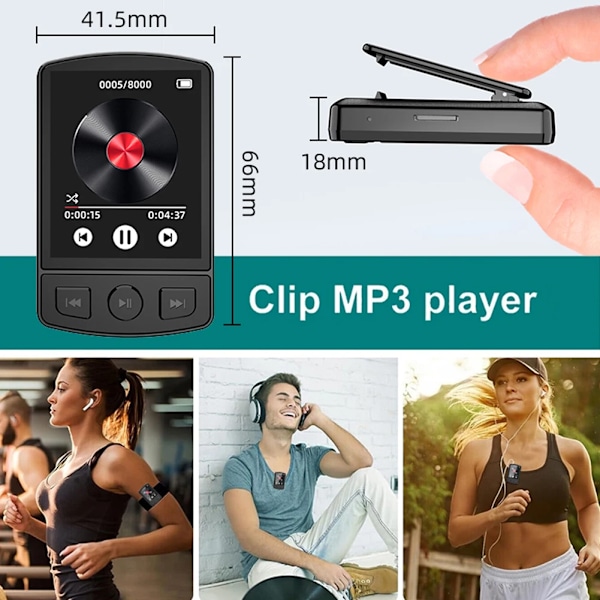 MP3 spiller Bærbar Sport Klipp Walkman