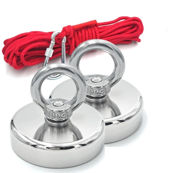 Super stark neodym fiske magnet krokar N52 Heavy Duty magnet med försänkt hål ögonbult