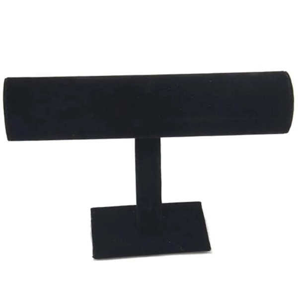 Enkel våning sammet armband kedja klocka t-bar ställ smycken hård display ställ hållare smycken arrangör