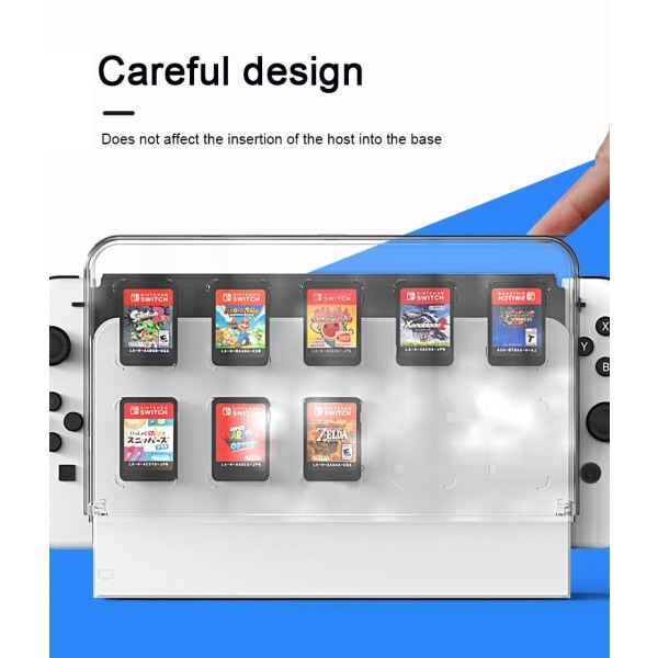 Nintendo Switch OLED lader Dokk deksel veske Med spill kort lagring