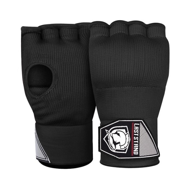 Gel boxning hand omslag handskar justerbara halvfinger handskar stöd med lång handled rem