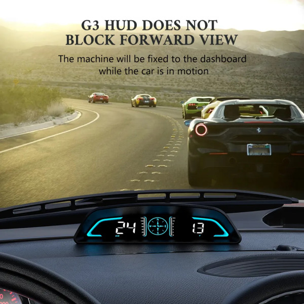 Auto Speedometer Head Up Display Bil Smart Digital Alarm Påmindelse Måler