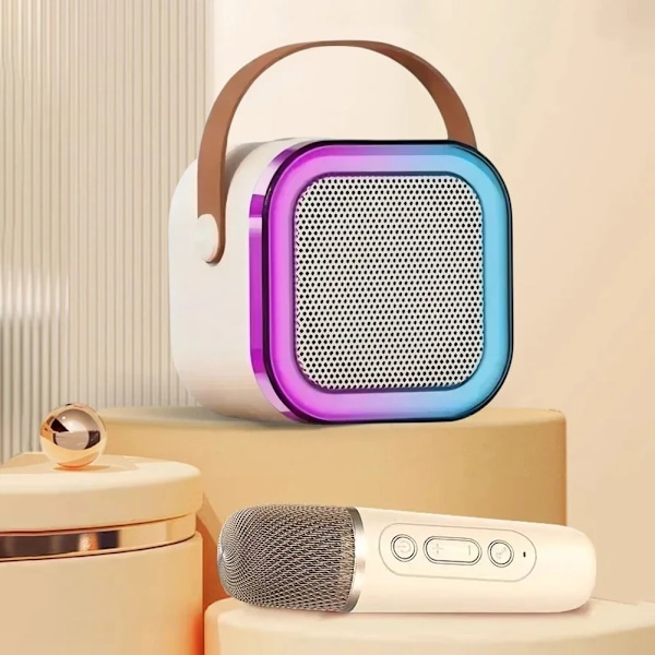 K12 Karaoke Maskin Bärbar Bluetooth 5.3 PA Högtalarsystem med 1-2 Trådlösa mikrofoner