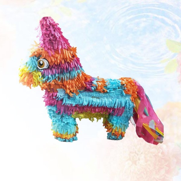 Pinata Rainbow Donkey Shape Spel Rekvisita Sugar Beat Creative Dekoration för Barn Födelsedag Fest