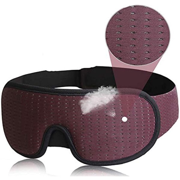 3D mask för sömn ögonmask ljus blockering mjuk vadderad sömn maskerad