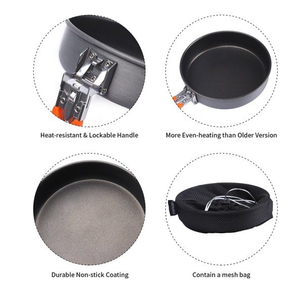 Brann Lønn Feast Non-stick Camping Steke Panne