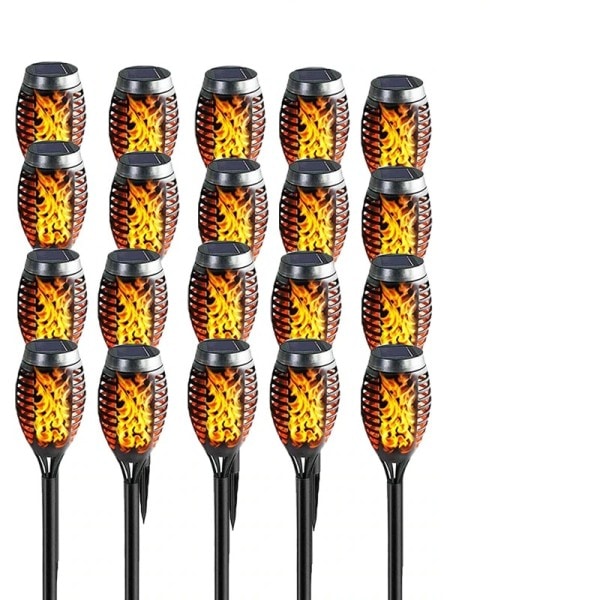 4 stykker sol flamme fakkel lys flimrende 12 LED landskab plæne lampe sti belysning fakkel udendørs lys vandtæt