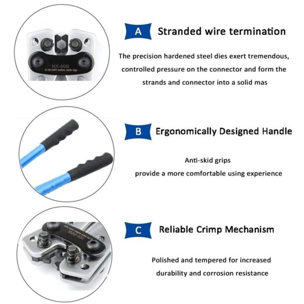 Kabel Lug Crimping Tool for Heavy Duty Wire Logger