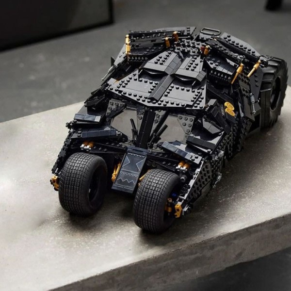 Pellets Klosser Batmobilen Tumbler BatPod Motorsykkel Set Modell Bygningsblokker Leker For Barn