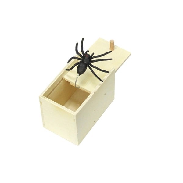 Funny Scare Box Træ Prank Ederkop Skjult i Etuiet Fremragende Kvalitet Prank-Wooden Scarebox