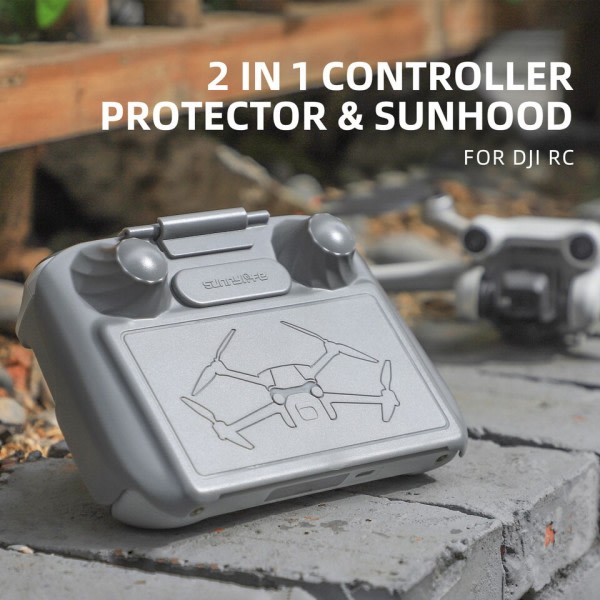 2 i 1 Beskyttende Skall Støvtett Plast Fjernkontroll Kontroller Deksel Risesikkert Skin Guard Drone Tilbehør for DJI Mini 3 Pro