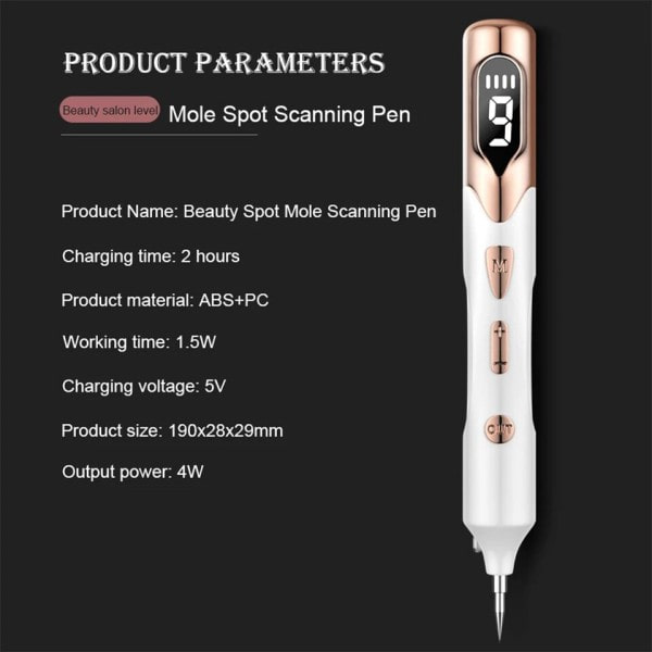 Laser Plasma Pen til hud mærke fjerner fregne sort prik papillom vorter muldvarp bumser tatovering fjernelse laser pen