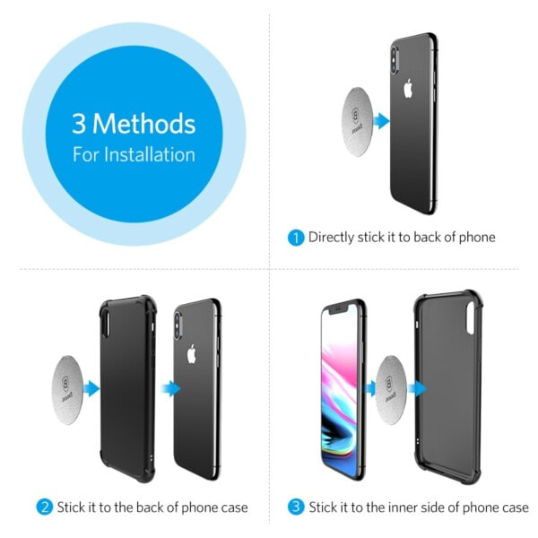 Bil Telefon Holder Metal Plade Magnetisk Disk