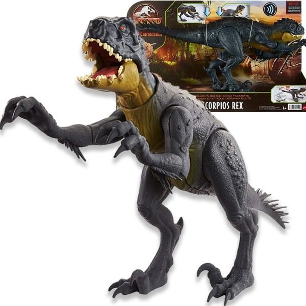 Jurassic World Slash ‘N Slag Skorpioner Rex Action Ljud Dinosaurie Figur Camp Krita Elektronisk leksak