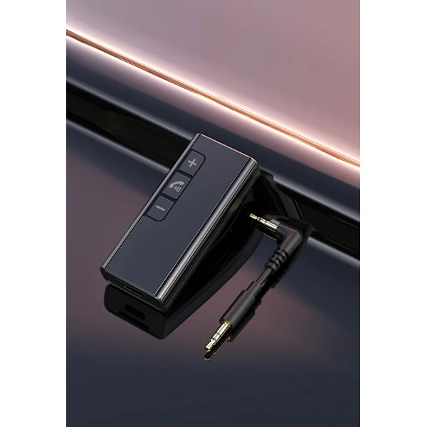 Bluetooth Aux Adapter Trådløs Bil BT Mottaker Digital Display Jack Lyd Musikk Mic Handsfree