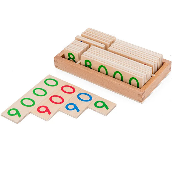 Puinen numerot kortti 1-9000 Montessori Oppimis kortti Matematiikka Opetus Apuvälineet Esikoulu Lapset Varhaiskasvatus lelu