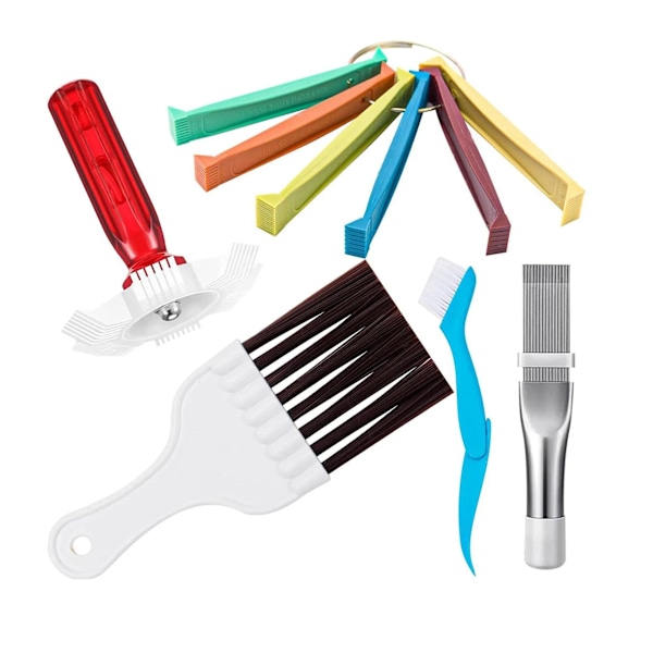 Ilmastointi Fin Cleaning Tool Home Cleaning Tool Cil Comb A/c Hvac Lauhdutin Jäähdytin Universaali Taittuva harja puhdistus työkalu