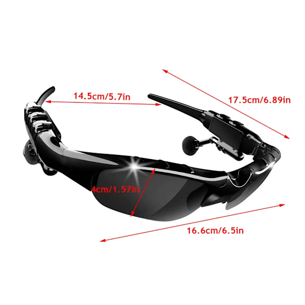 5.0 Smart Bluetooth Ljud Glasögon Utomhus Sport Cykling Surround Ljud Hörlurar Lyssna Att Musik Ring Polariserade Solglasögon