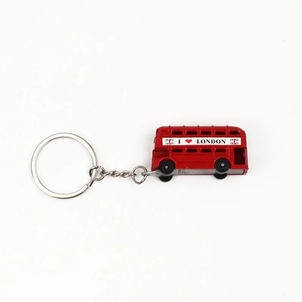 Klassisk London Rød Buss Po Box Stereo Nøkkelring Holder Telefon Boks Sjarme anheng