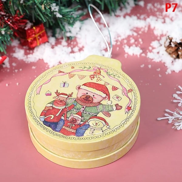 Plåt Rund godis plåt burk ljus burkar med lock ljus behållare tom box till jul kaka godis