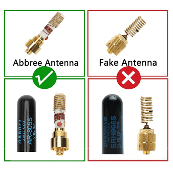 Mini Walkie Talkie Antenn AR-805S SMA- Kvinna Dubbelband Hög Gain Antenn För Radio