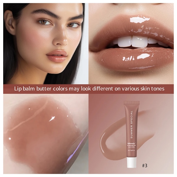 4 bitar  Läpp Balm Djup Fuktgivande Läpp Glaze Utjämnande Läpp Liner