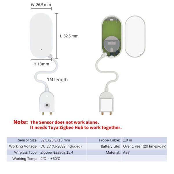 Läckage Sensor Vatten Läckage Detektor Läckage Sensor Vatten Sensor Förhindra Vatten Läckage