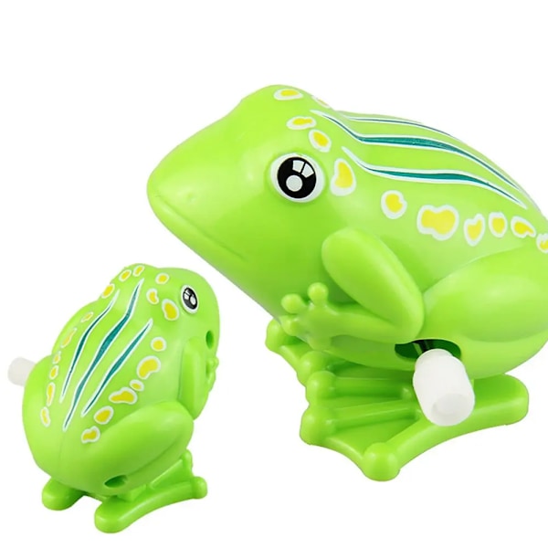 Barn Härlig Söt Grön Färg Hoppning Groda Clockwork Leksak för Barn Plast Classic Wind Up Toy för över 3 år gamla barn
