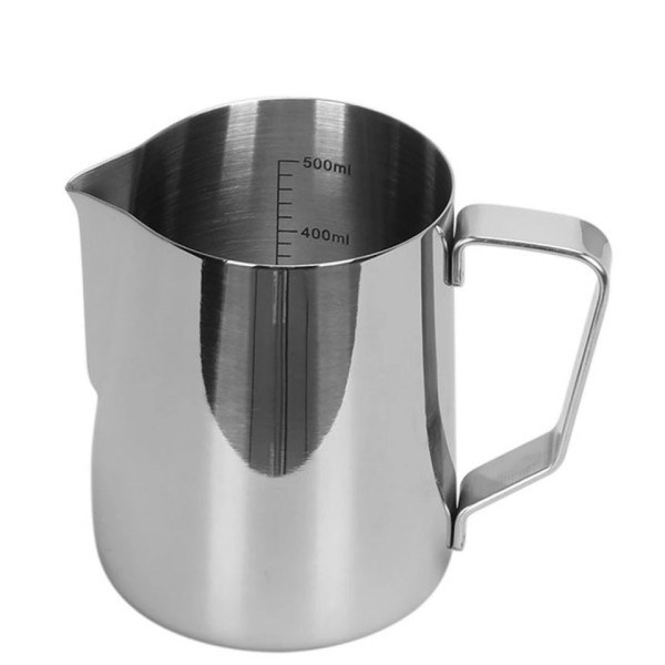 Kaffe mjölk skumning kanna latte konst mjölk skummare kanna rostfritt stål mått kanna