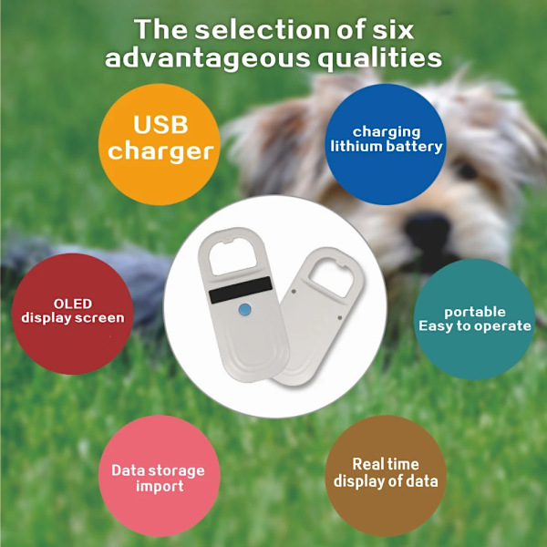 Pet Scanner Dyr Pet Id Reader Chip Transponder Usb Rfid Håndholdt Mikrochip Scanner