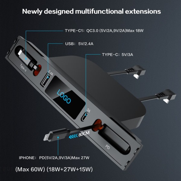 Bil USB lader Multi Port for Tesla