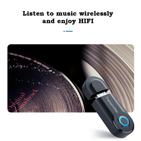 Bluetooth 5.0 Lähetin 3.5MM Jack Audio sovitin Langaton Bluetooth Stereo Audio lähetin sovitin