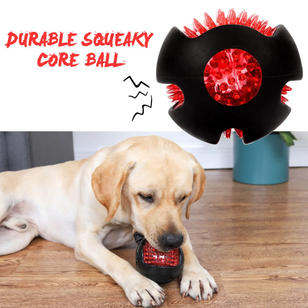 Squeaker Interaktiv Hunde Legetøj til Aggressive Tyggere Kæledyr Hvalpe tygge bold legetøj
