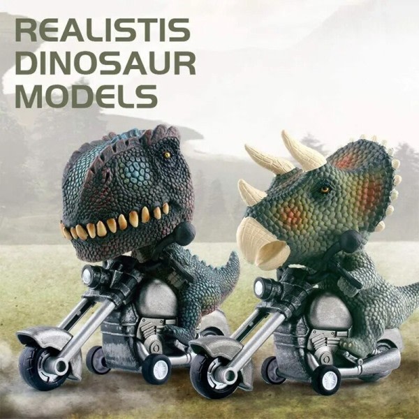 Barn Dinosaurie Modellering Pullback Motorcykel Simulering Lokomotiv Tröghet Bil