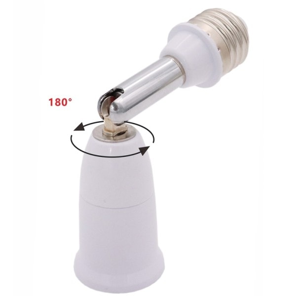 E27 E27 Pidennetty lamppu jalusta 180 astetta kierto putki LED valo polttimo jatke lamppu pidin