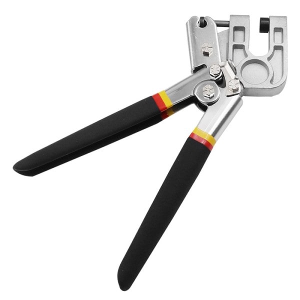 Högkol stål Dubb Crimper Punch Lås Enkel TPR Handtag Köl Fästning Tång Plat Munn Metal Tång