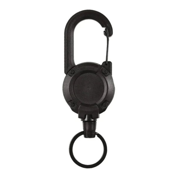 Utomhus 60 cm Automatisk Infällbar Tråd Rep Luya Tactical Nyckelring Klämma Pull Recoil Sporty Nyckel Ring Anti Lost ID Kort Holdare