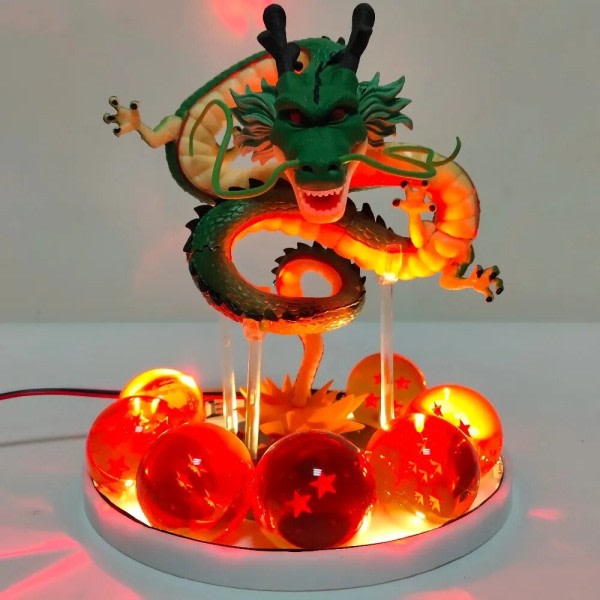 Dragon Ball Z Anime Shenlong Led Action Figuurit Yö Valot Shenrou Crystal Balls Joulu Lahja lelut