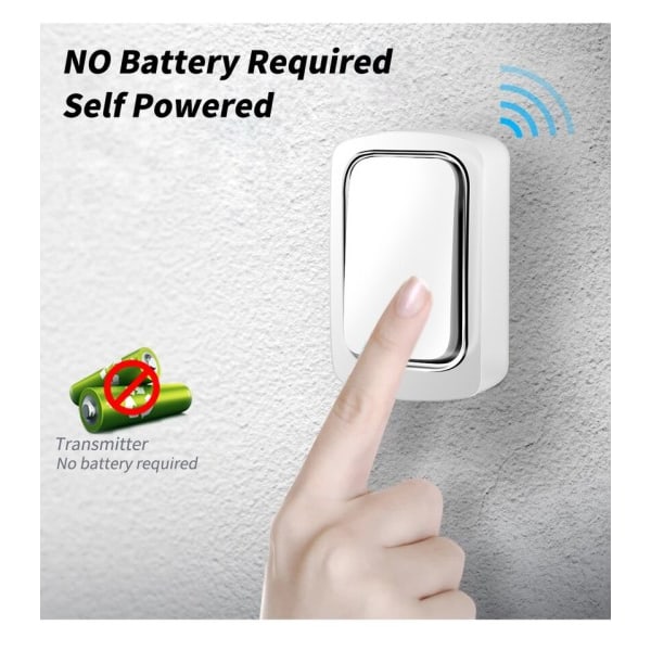 Trådlöst WiFi Block Tuya ingen batteri krävs Vattentät extern trådlös klocka Smart life app smart dörr klocka
